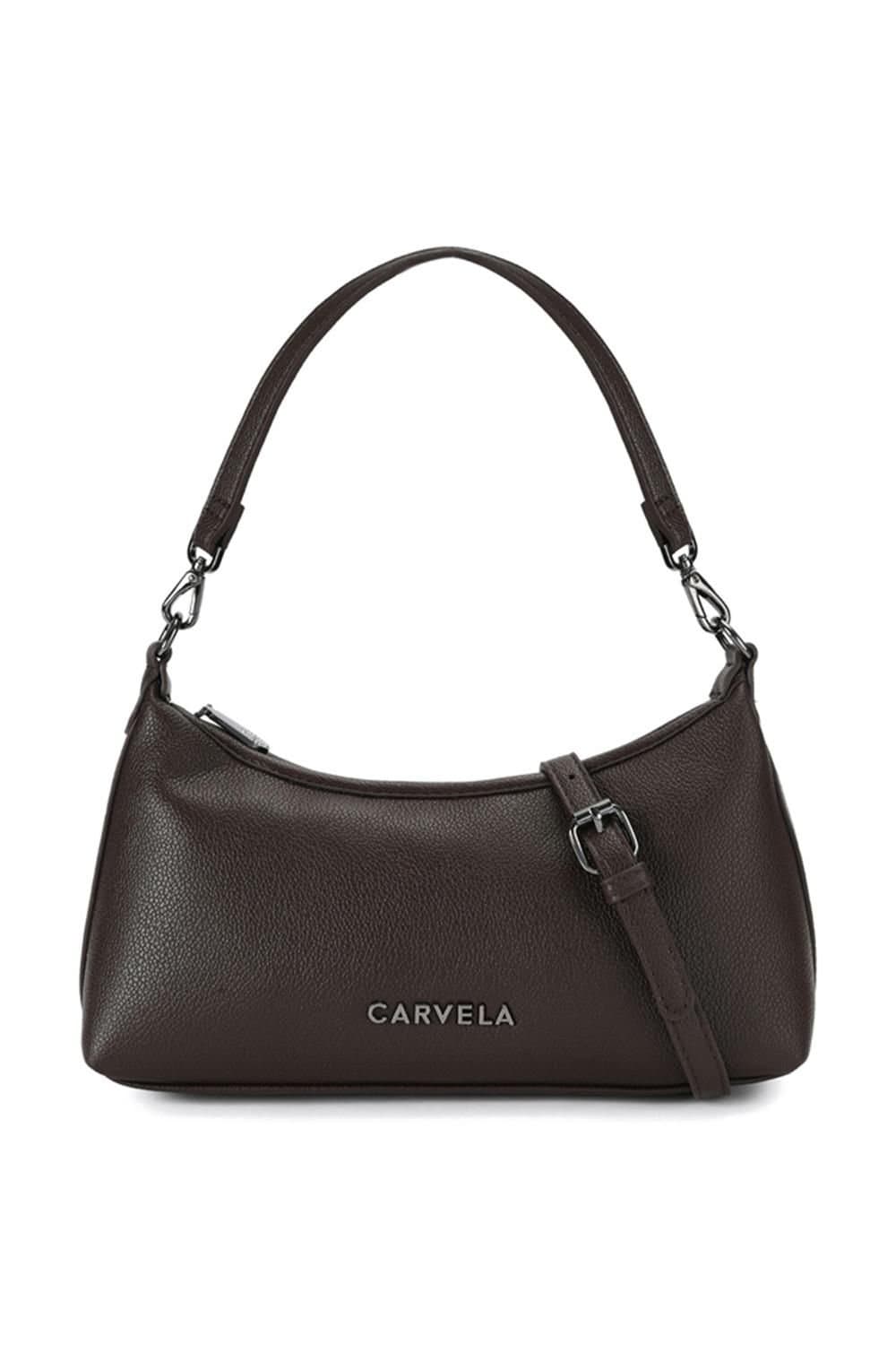 Carvela Carvela Women's 'Montena Shoulder Bag' in Dark Brown