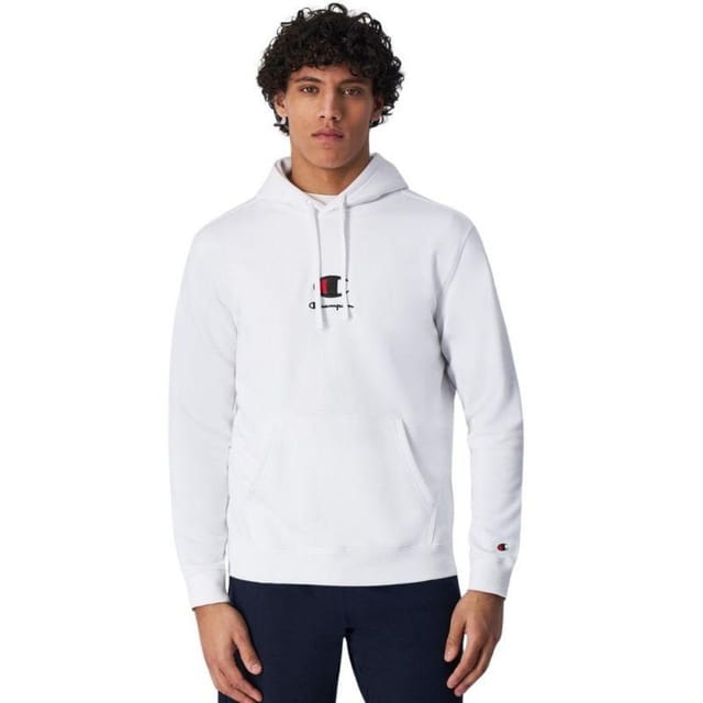 Champion Champion Men's Chest Logo Hoodie in White - 3