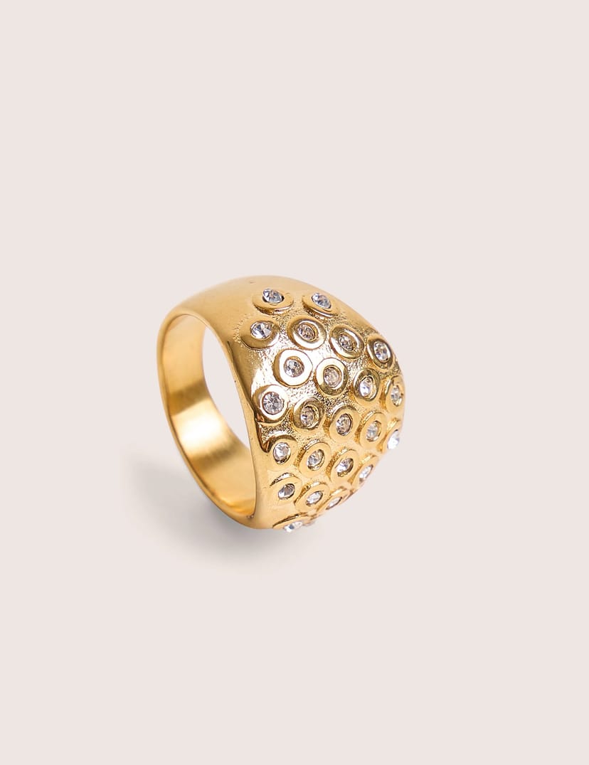 Public Desire Gold Ring With Diamante Detail - 1