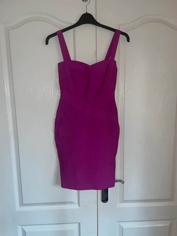 Vintage Dressing Beautiful Vintage Y2K bandage bodycon dress Purple / pink / magenta M/L size 10 -12 #y2kFashion