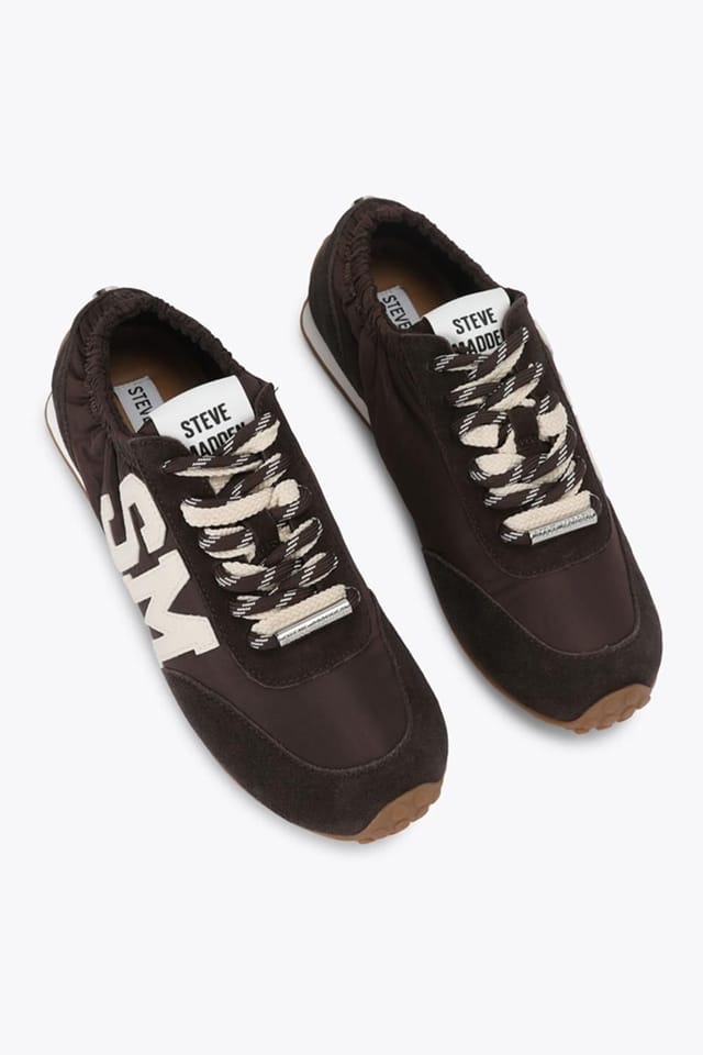 Steve Madden STEVE MADDEN Women's 'Cashbox Dark Brown Suede' Suede Trainers - 2