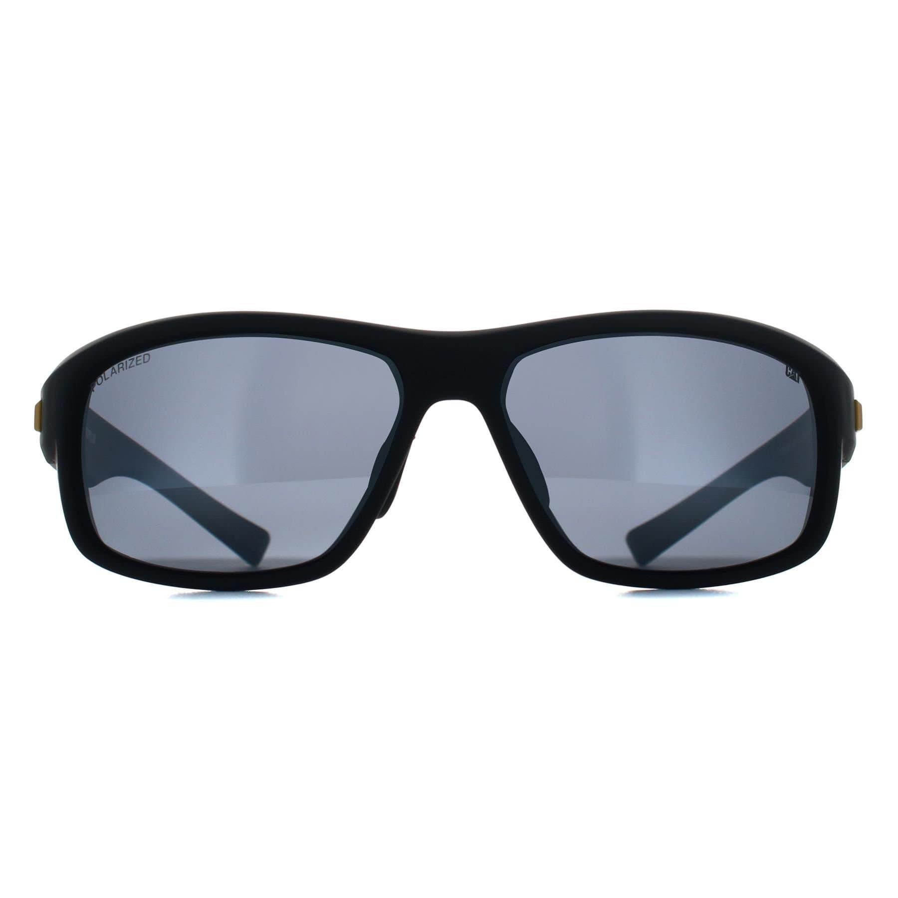 Caterpillar Caterpillar Men's Wrap Black Grey Mirror Polarized CTS-FUSED
