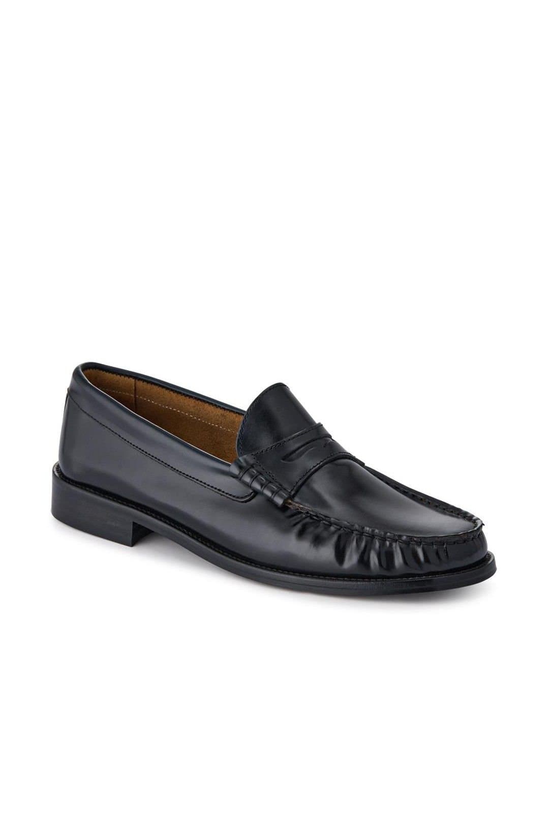Jones Bootmaker Jones Bootmaker Women's Perna Smart Leather Moccasins in Black