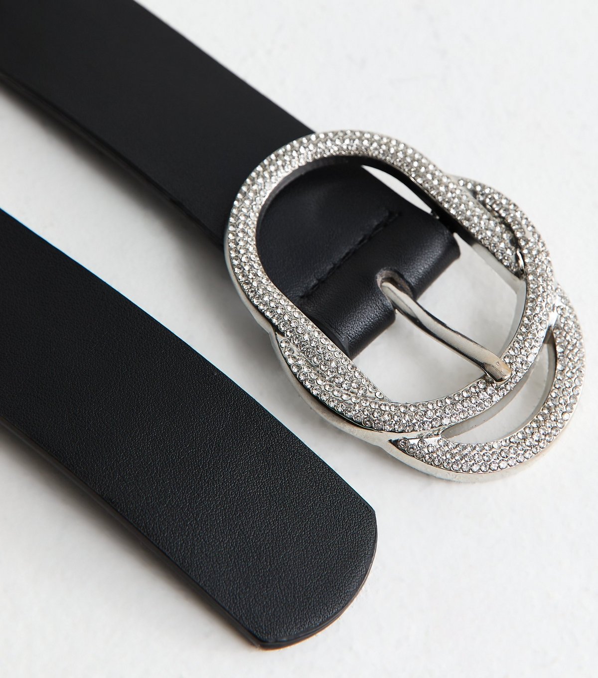 New Look Black Diamante Buckle Belt New Look - 3