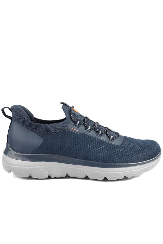 Pavers Pavers Men's Easy Step In Wide Fit Memory Foam Lace Up Trainers in Navy - 2