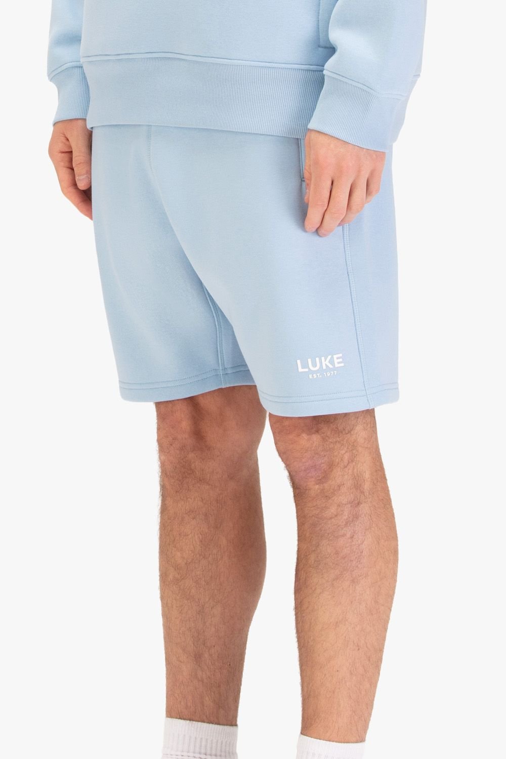 Luke 1977 Luke 1977 Men's Staggering Sweat Shorts in Light Blue - 3