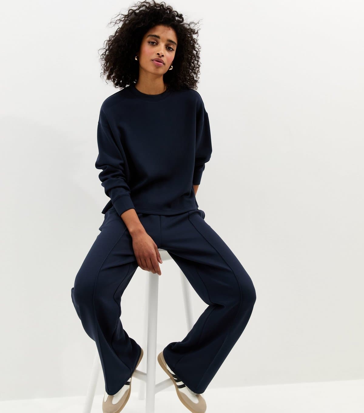 New Look Women's Premium Navy Jersey Joggers New Look