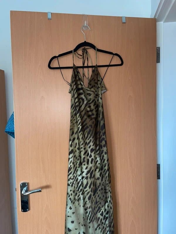 Topshop Halter neck satin style midi dress