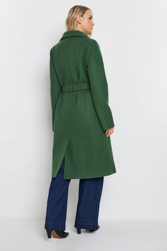 Long Tall Sally Long Tall Sally Women's Tall Wrap Formal Coat in Dark Green - 3