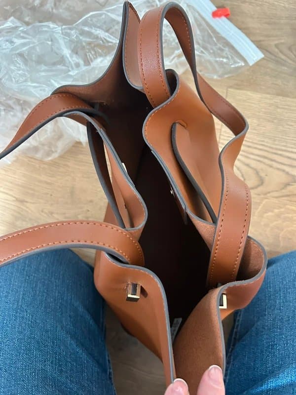 New Look New Look Tan Faux Leather Tote Bag 🤎