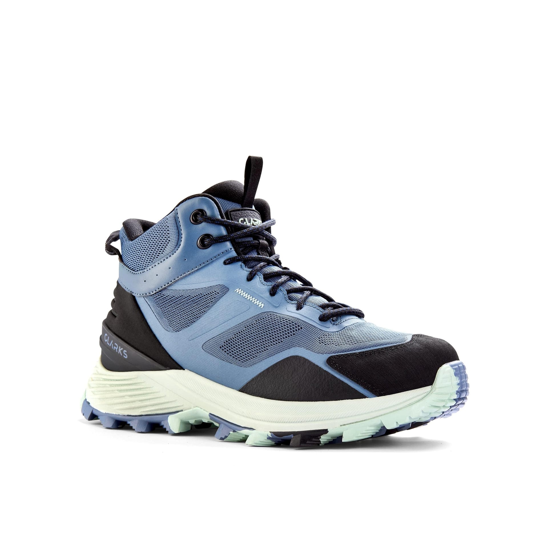 Clarks Clarks Women's Laila Hi Waterproof Navy Combination Ankle Boots, Lace Up, Walking in Blue - 4