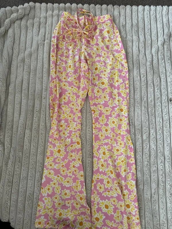 Bershka Bershka floral silk trousers
