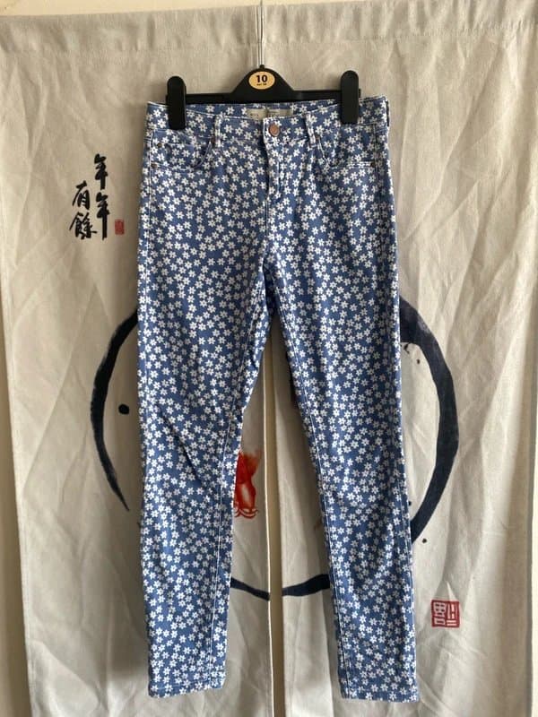 Topshop Floral Leigh Jeans