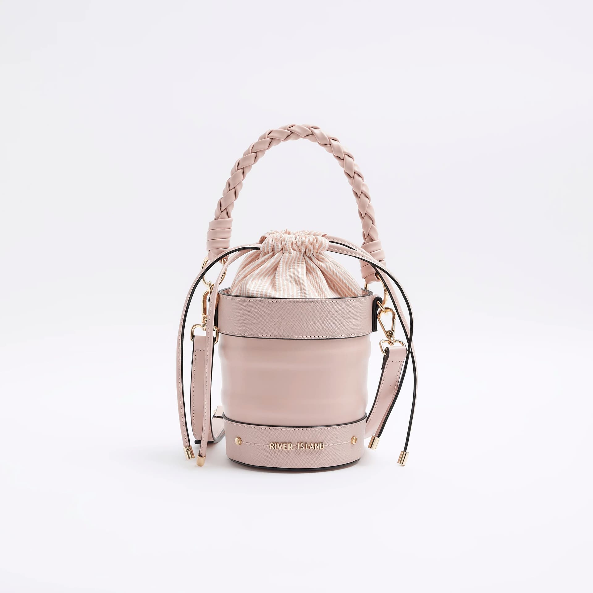River Island River Island Womens Pink Bucket Cross Body Bag