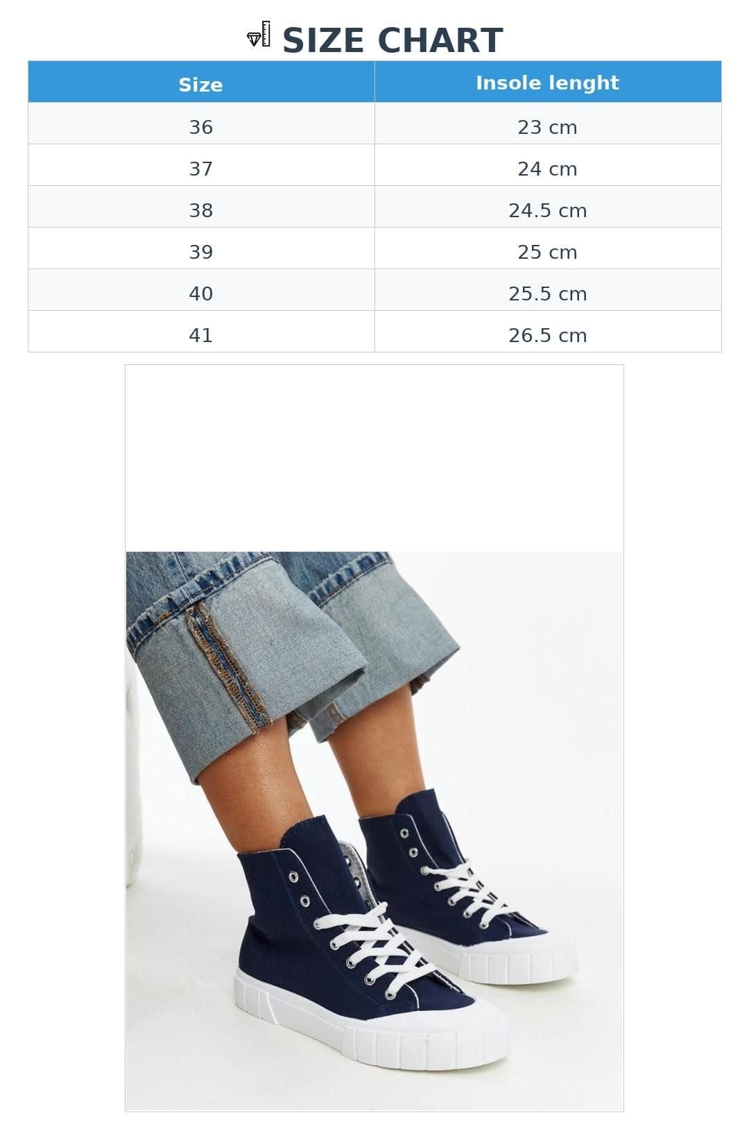 Love Lace Love Lace Women's Navy High Top Sneakers with Fabric Upper & Rubber Sole in Blue - 4