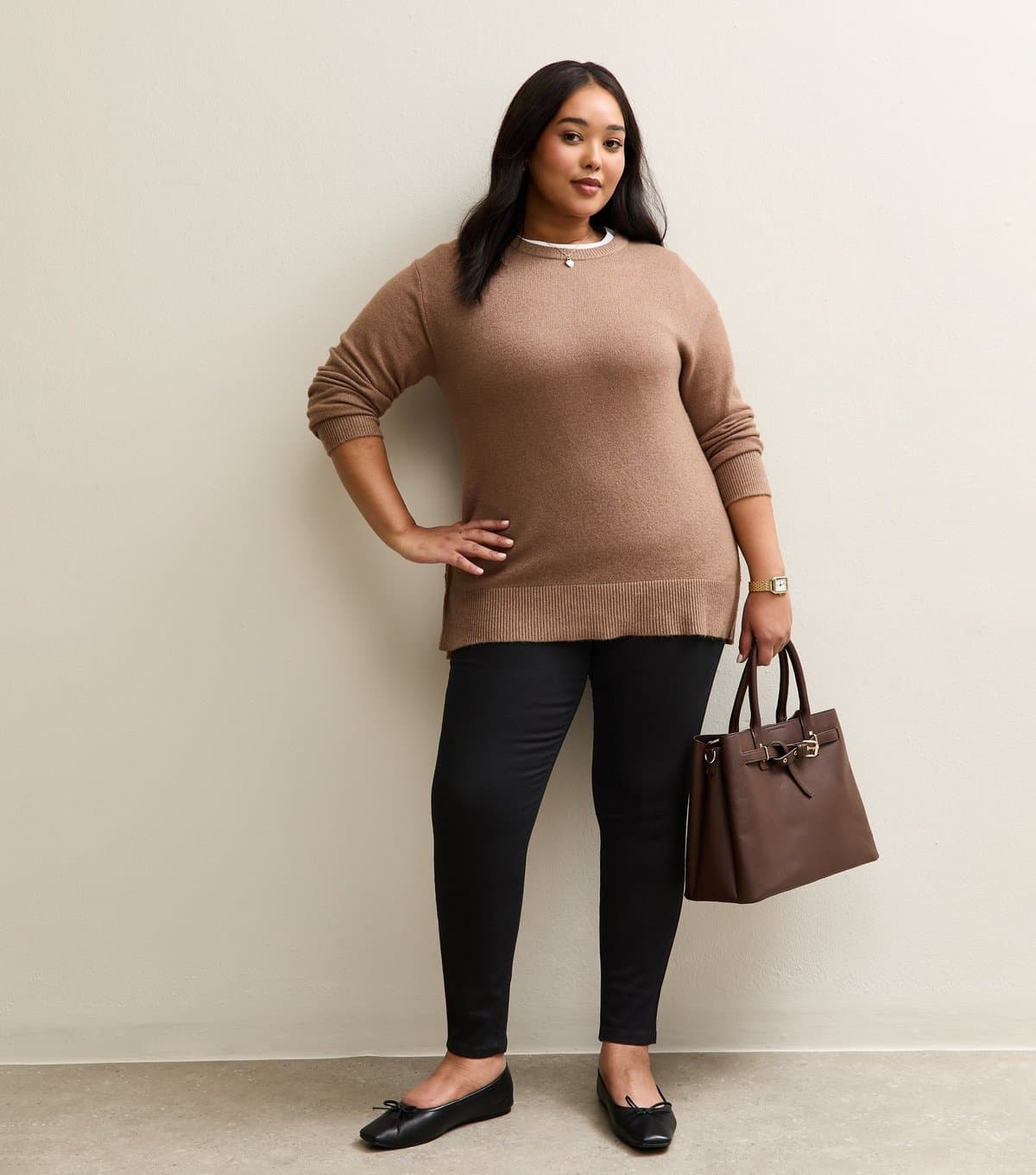New Look Women's Plus Size Black Emilee Jeggings Curves New Look