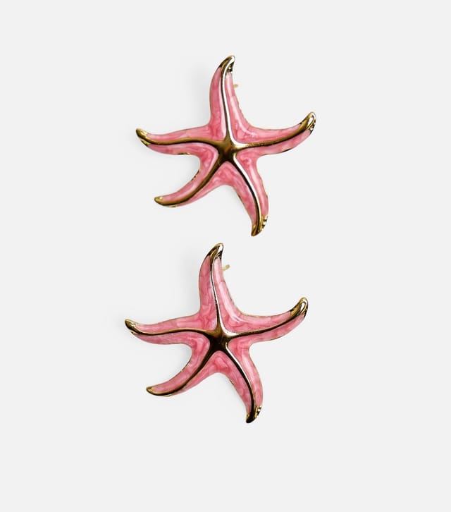 Public Desire Light Pink Starfish Stud Earrings Public Desire New Look - 2
