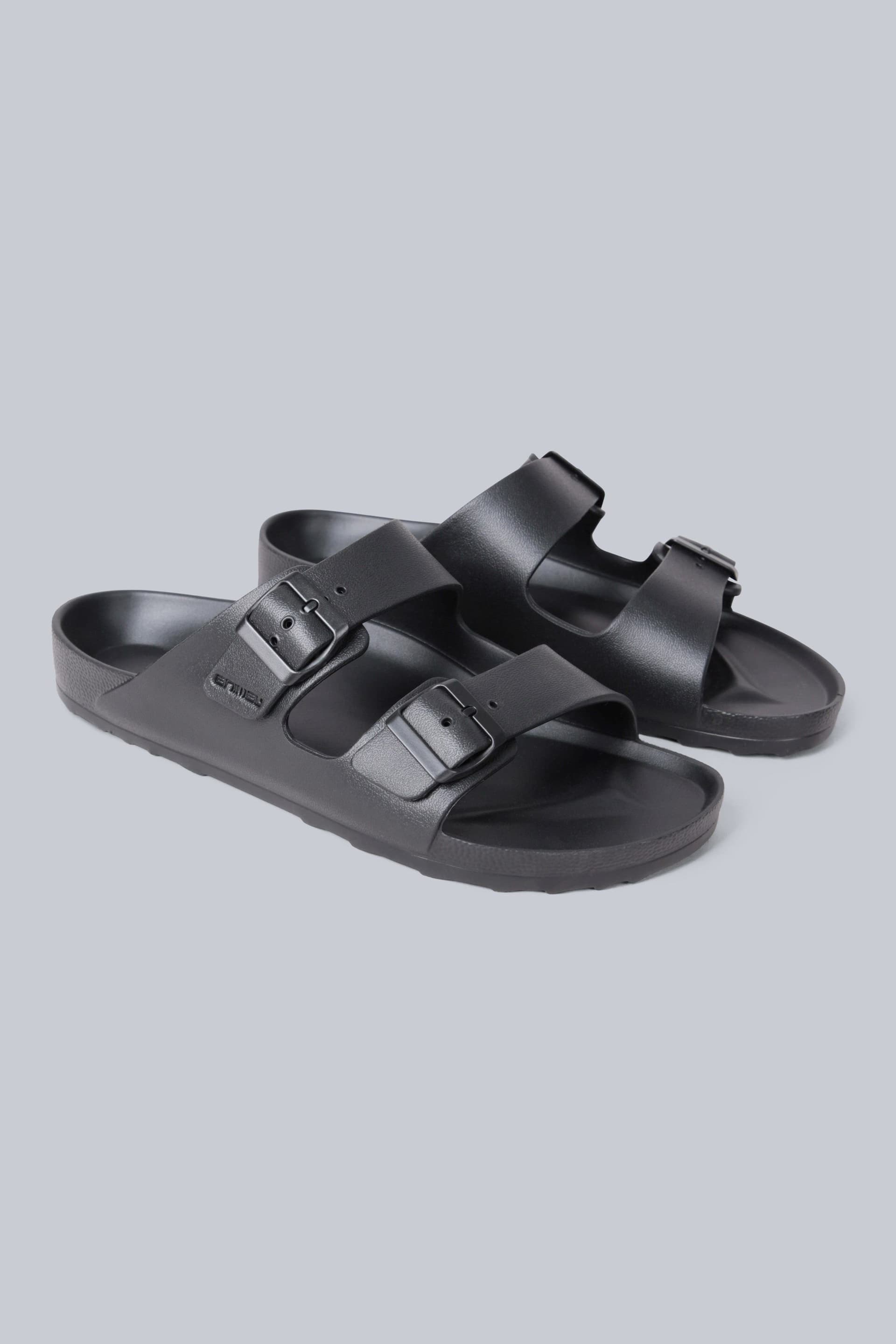 Animal Animal Men's 'Shore' Lightweight Comfortable Adjustable Outdoor Slip On Sliders in Black
