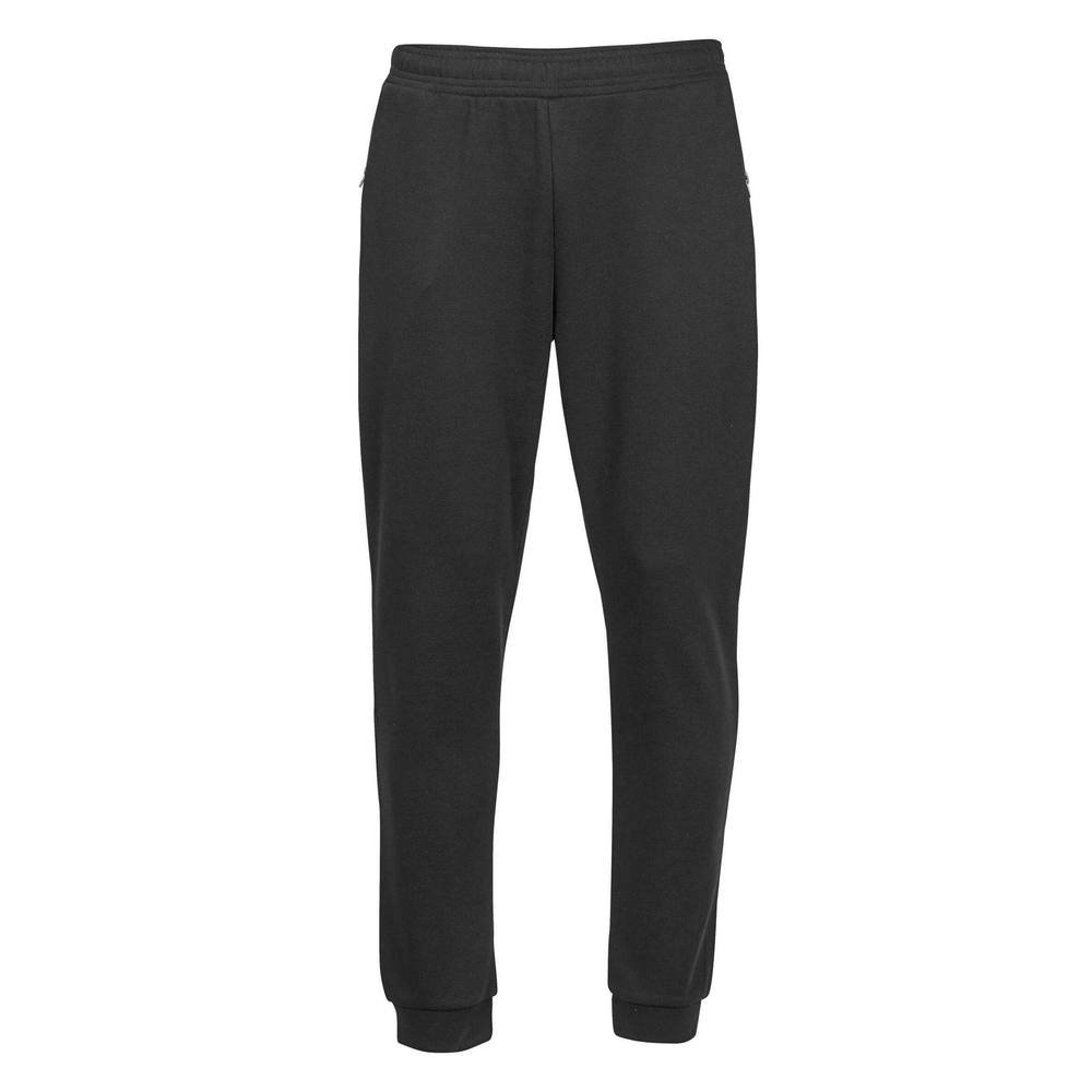TEE JAYS TEE JAYS Men's Ribbed Interlock Jogging Bottoms in Black - 2