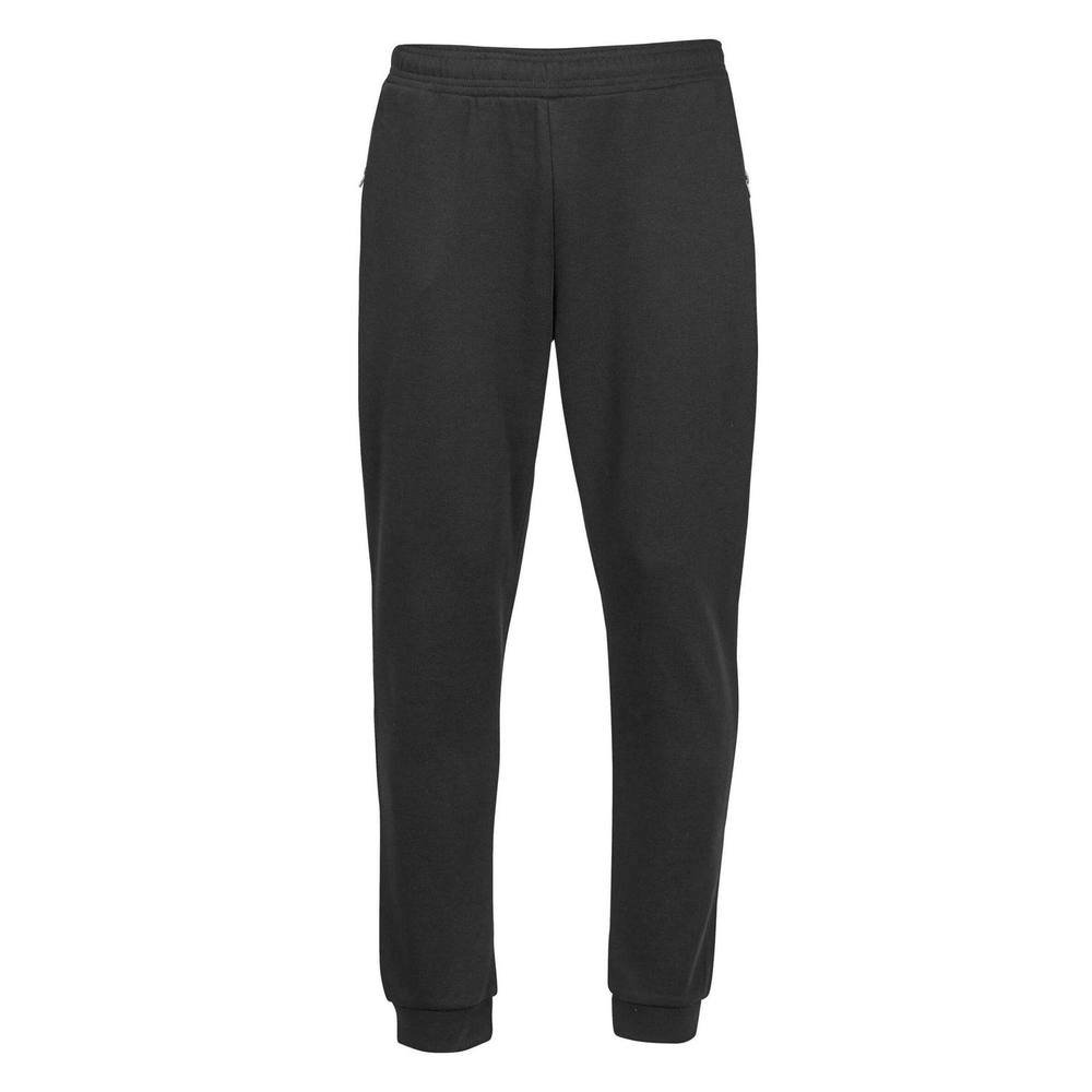 TEE JAYS TEE JAYS Men's Ribbed Interlock Jogging Bottoms in Black - 3