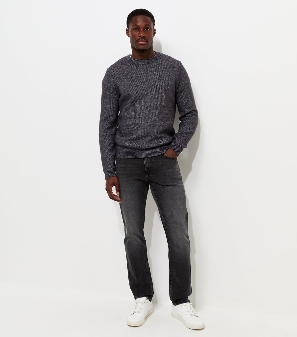New Look Men's Dark Grey Cotton Rich Slim Fit Jeans New Look
