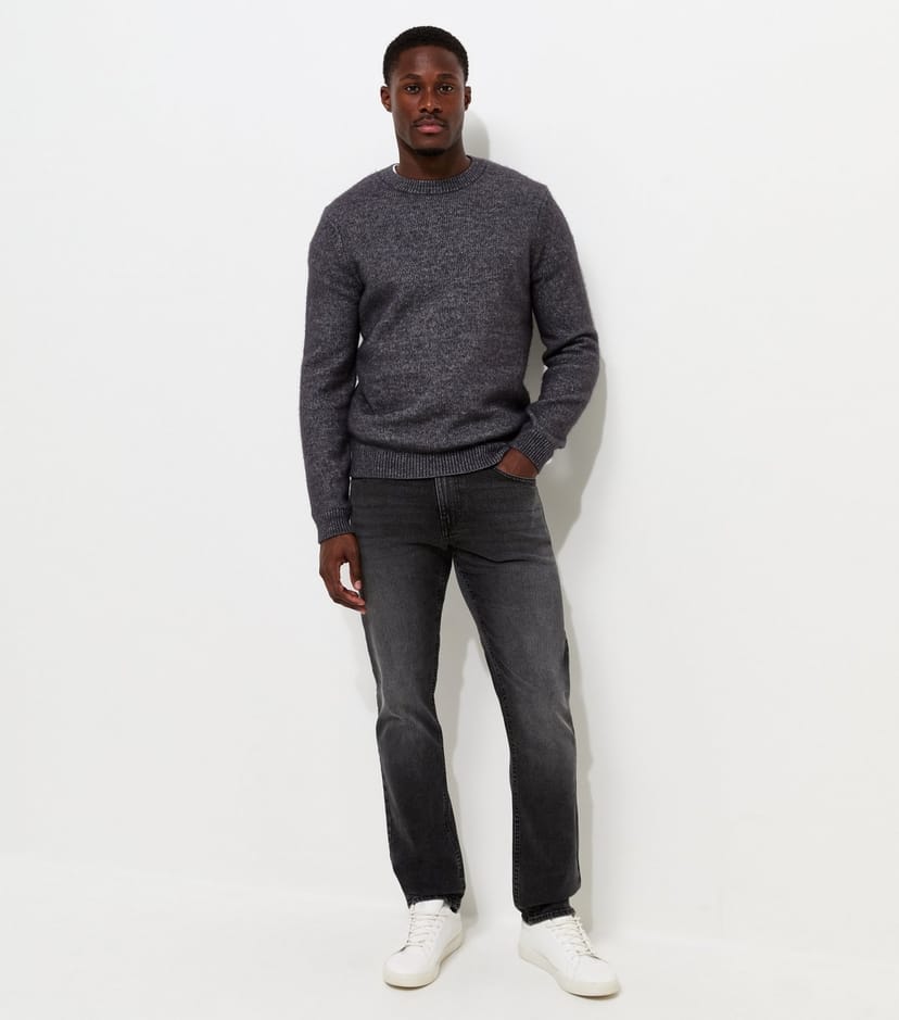 New Look Men's Dark Grey Cotton Rich Slim Fit Jeans New Look - 1