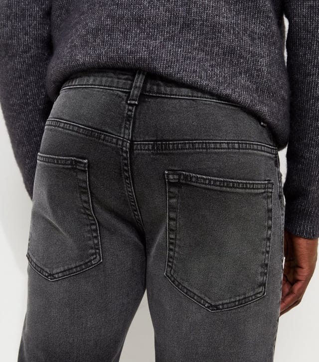 New Look Men's Dark Grey Cotton Rich Slim Fit Jeans New Look - 3