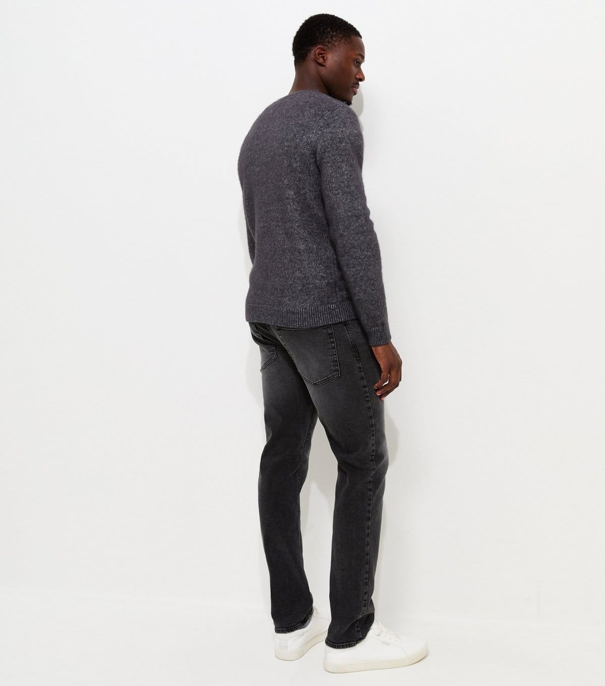 New Look Men's Dark Grey Cotton Rich Slim Fit Jeans New Look - 4