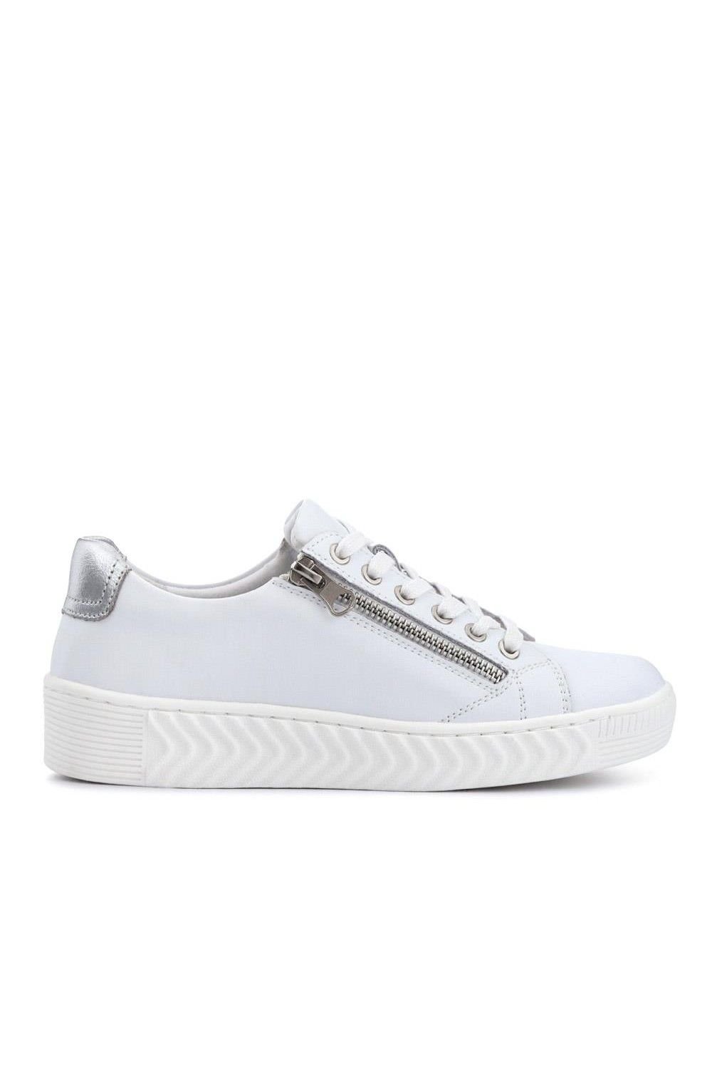 Pavers Pavers Women's Casual Leather Trainers in White - 2