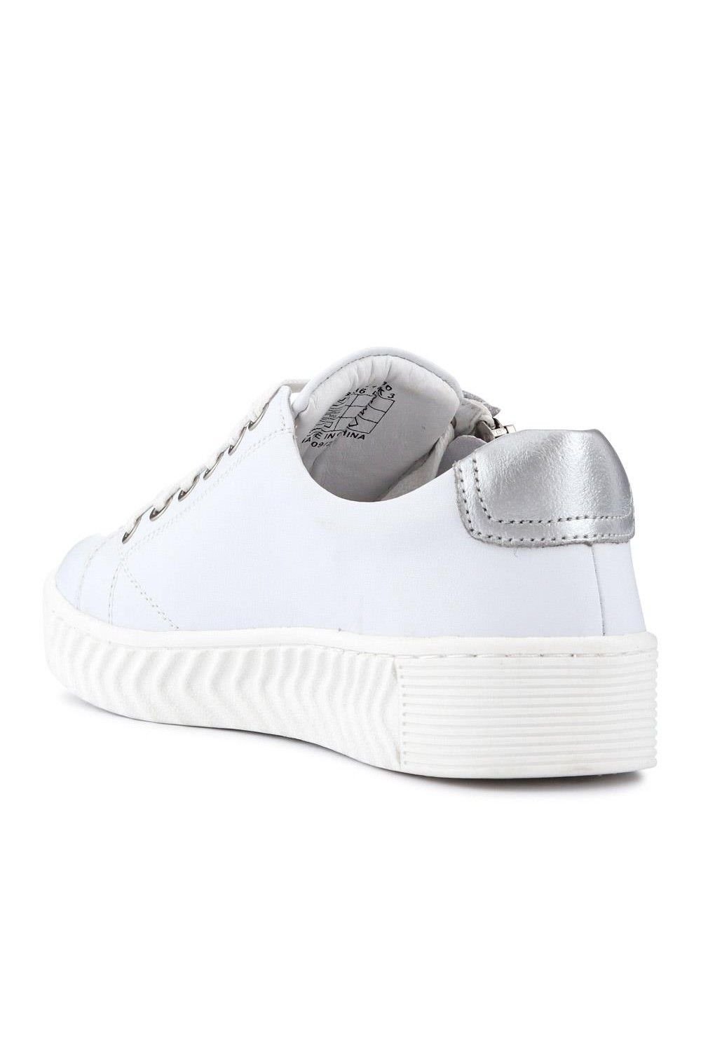 Pavers Pavers Women's Casual Leather Trainers in White - 3