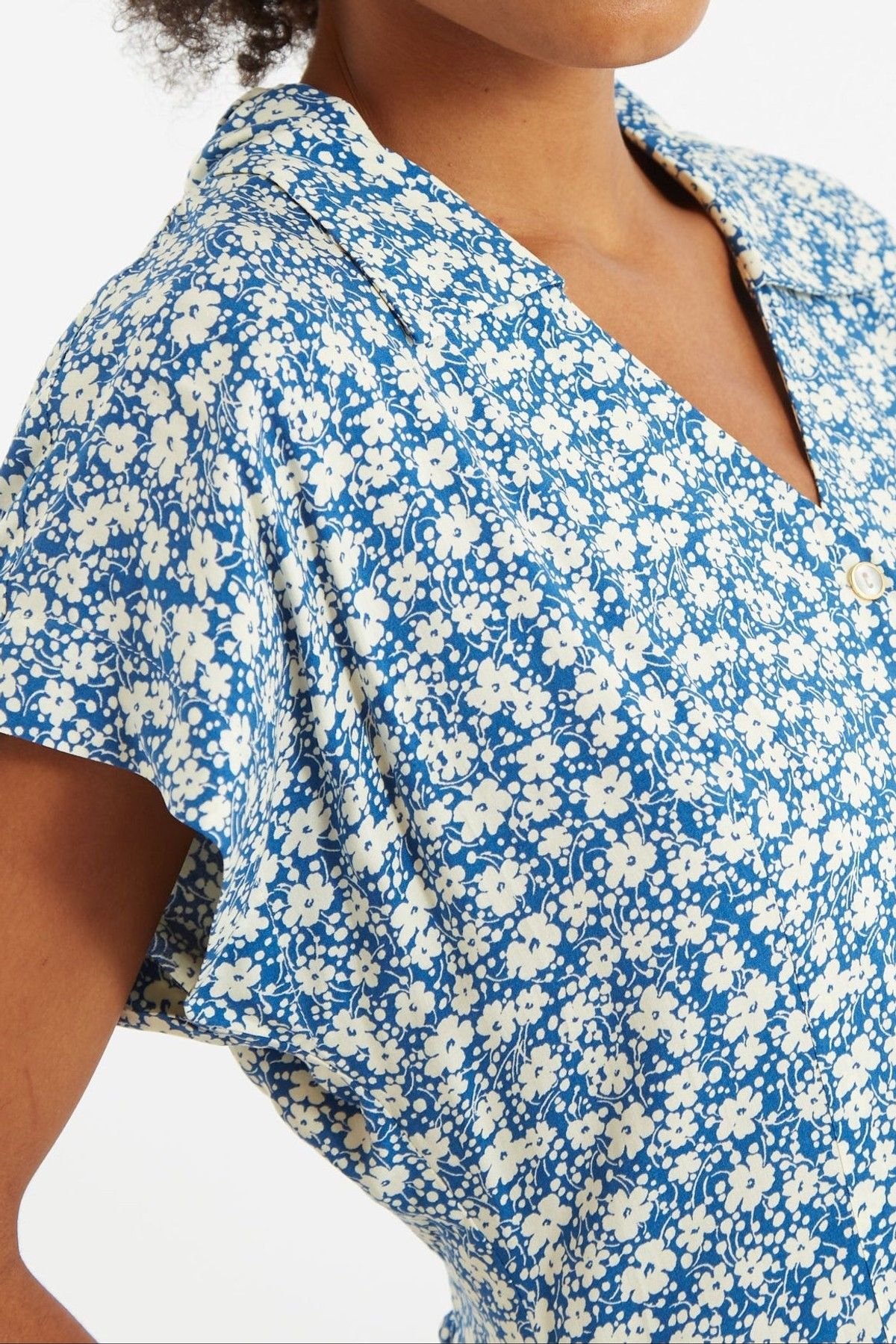 Louche Louche Women's Prudence Periwinkle Mini Shirt Dress in Blue - 4