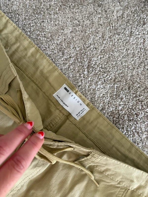 ASOS Design Khaki green chino pants