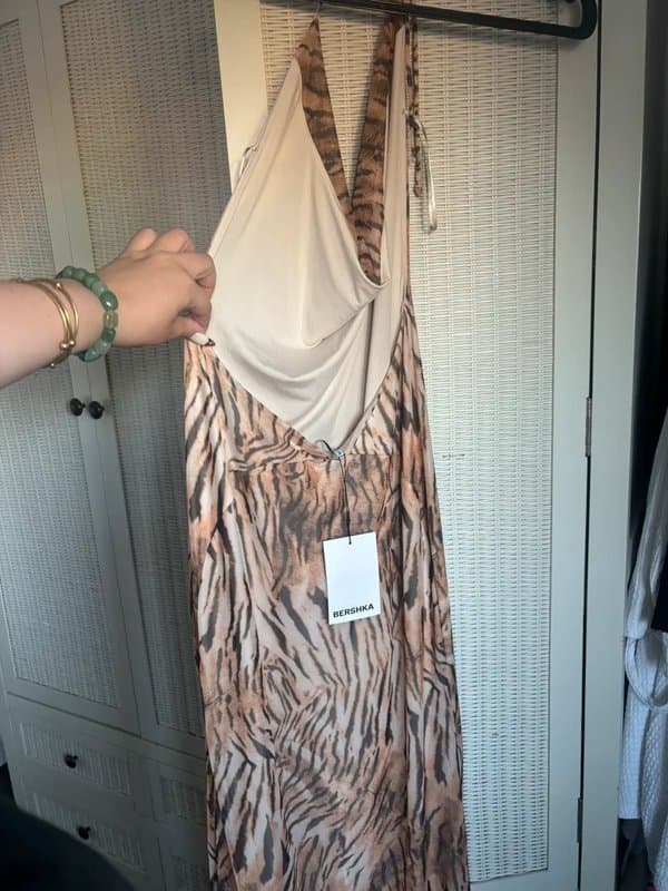 Bershka Animal print tulle dress