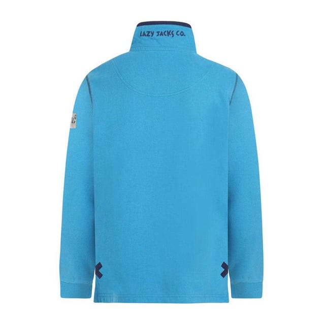 Lazy Jacks Lazy Jacks Women's Quarter Zip Sweatshirt in Turquoise - 2