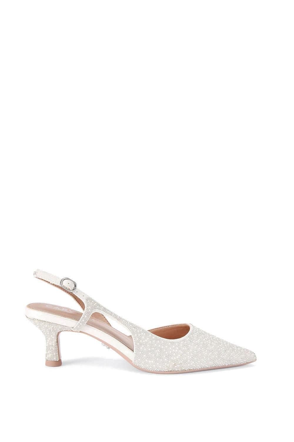 Carvela Carvela Women's 'Alina Sling' Fabric Heels in White
