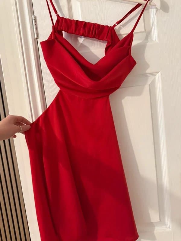 ASOS Red satin dress
