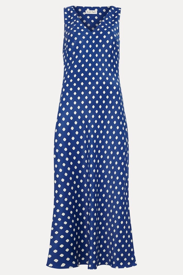 Phase Eight Phase Eight Women's Tina Spot Print Slip Dress in Mid Navy - 2