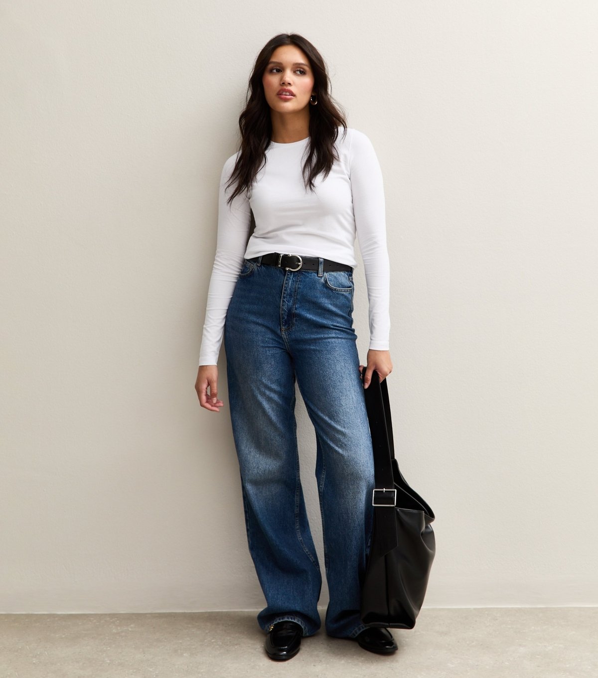 New Look Women's White Long Sleeve Crew Neck Top New Look - 3