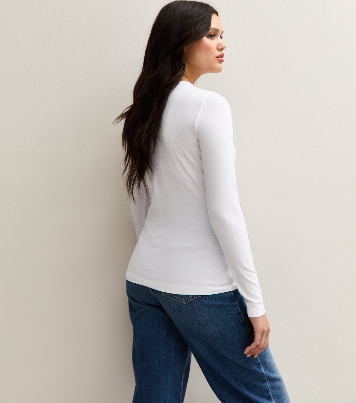 New Look Women's White Long Sleeve Crew Neck Top New Look - 4