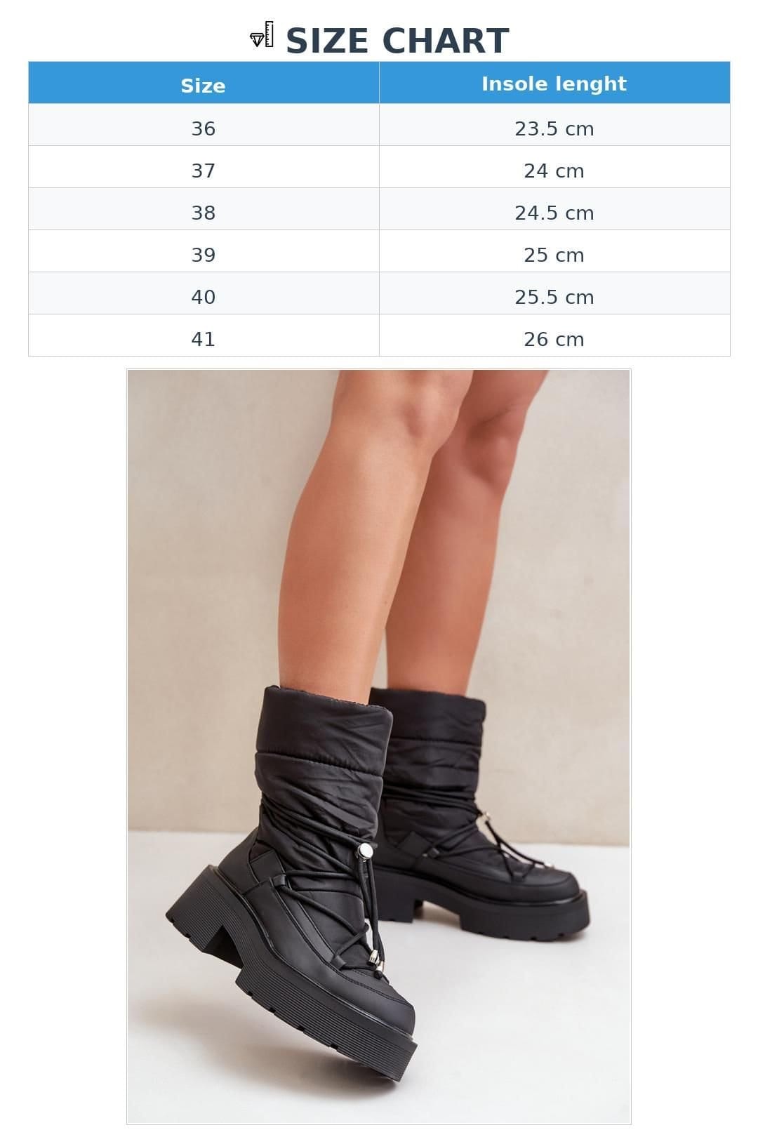 Love Lace Love Lace Women's Snow Boots with Textile & Upper & Warm Lining in Black - 4