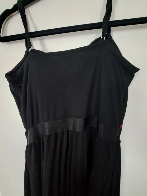 New Look New look Black Floral Embellished Bust Pleated Midi Dress size 12 uk new out tags .
