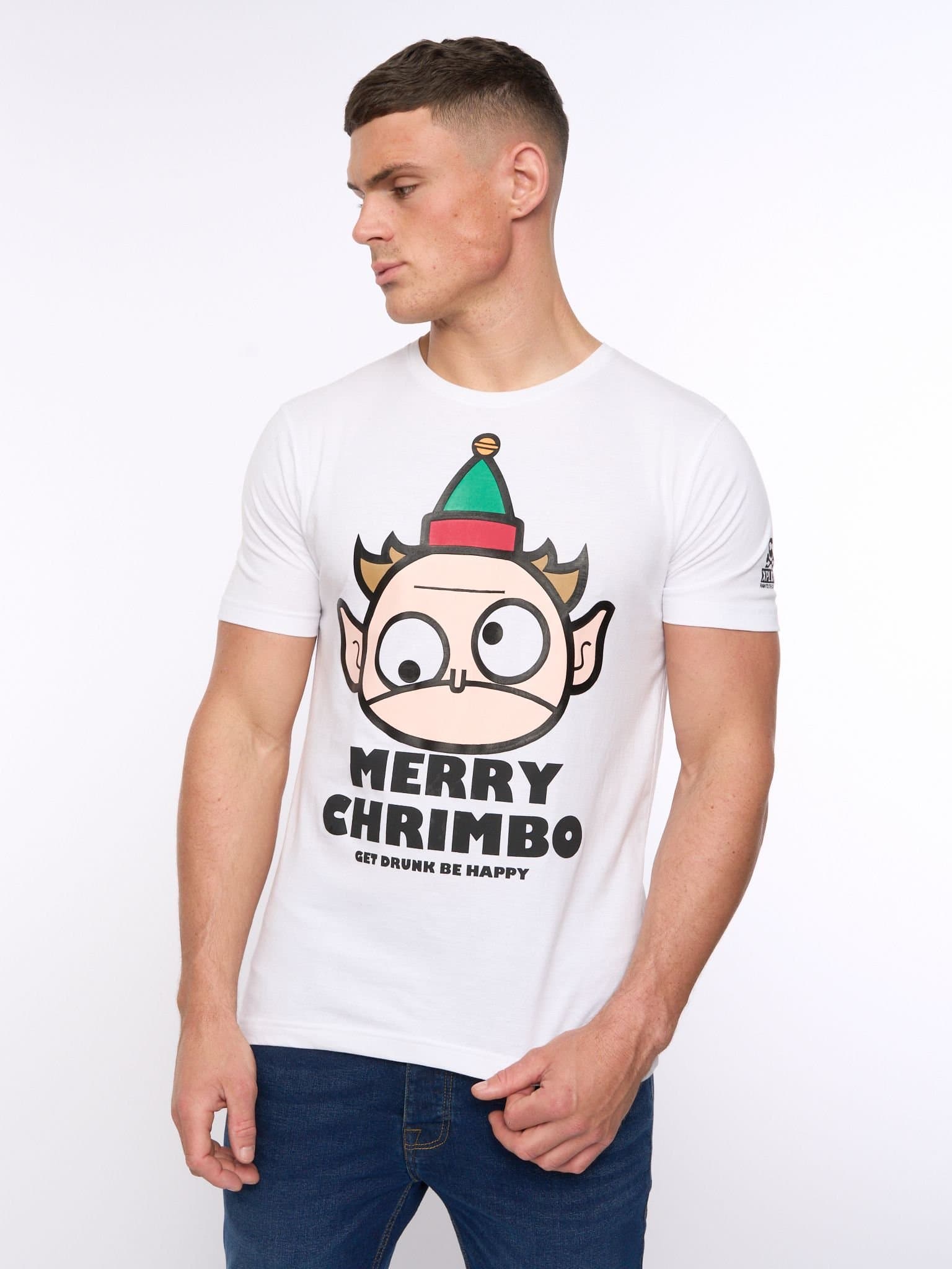 Xplicit Xplicit Men's Drunk Elf T-Shirt in White