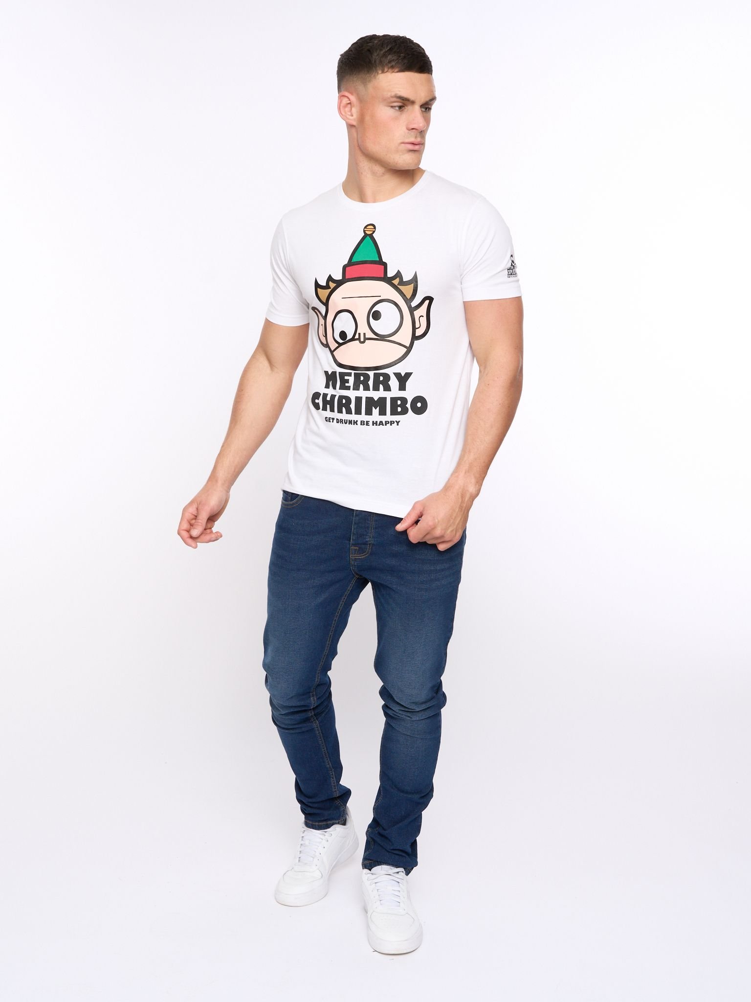 Xplicit Xplicit Men's Drunk Elf T-Shirt in White - 2