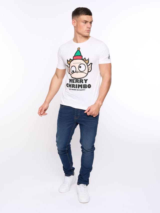 Xplicit Xplicit Men's Drunk Elf T-Shirt in White - 2