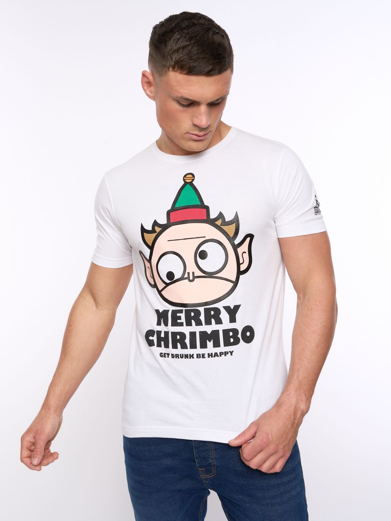 Xplicit Xplicit Men's Drunk Elf T-Shirt in White - 4