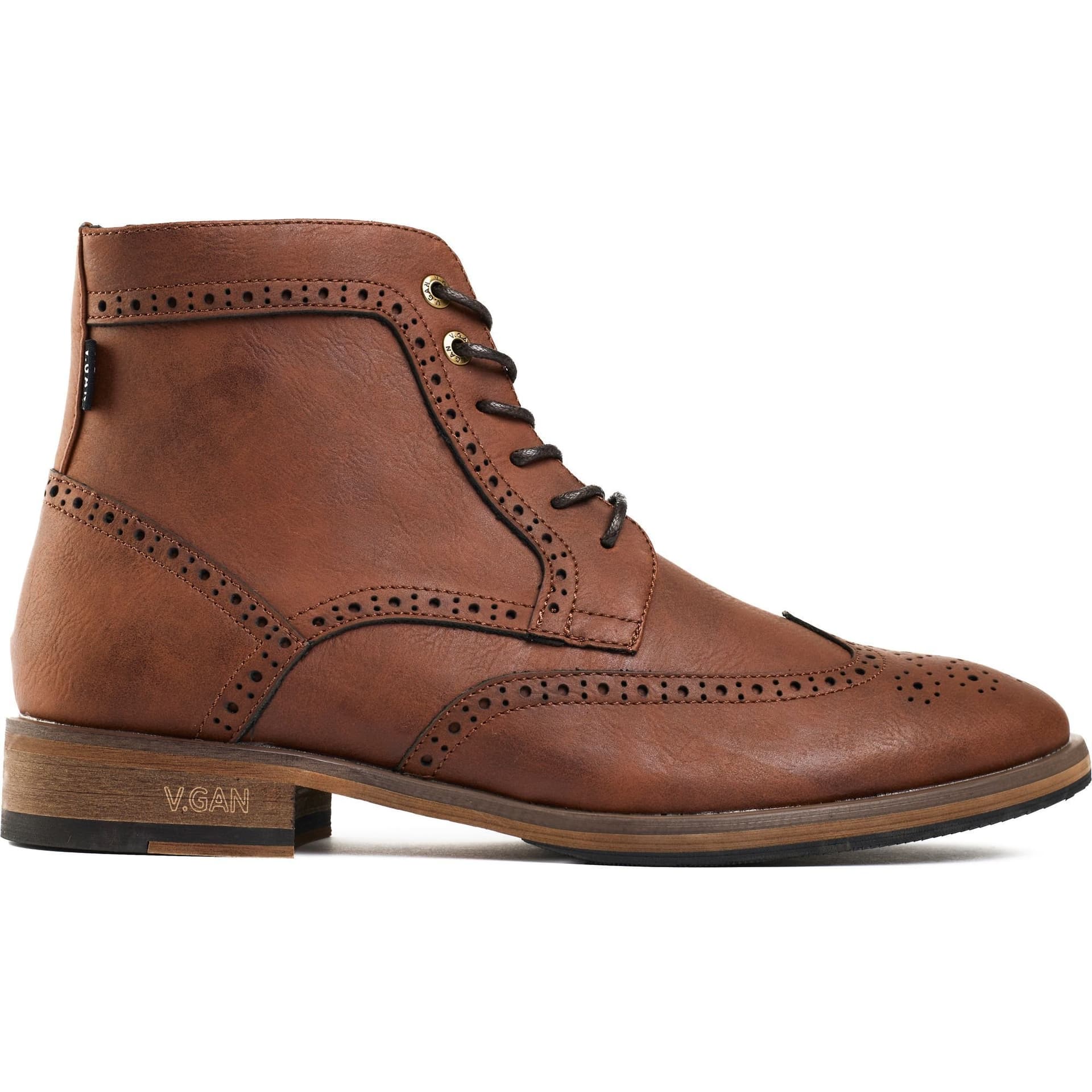 V.GAN V.GAN Men's Wheat 2 Brogue Boots in Tan