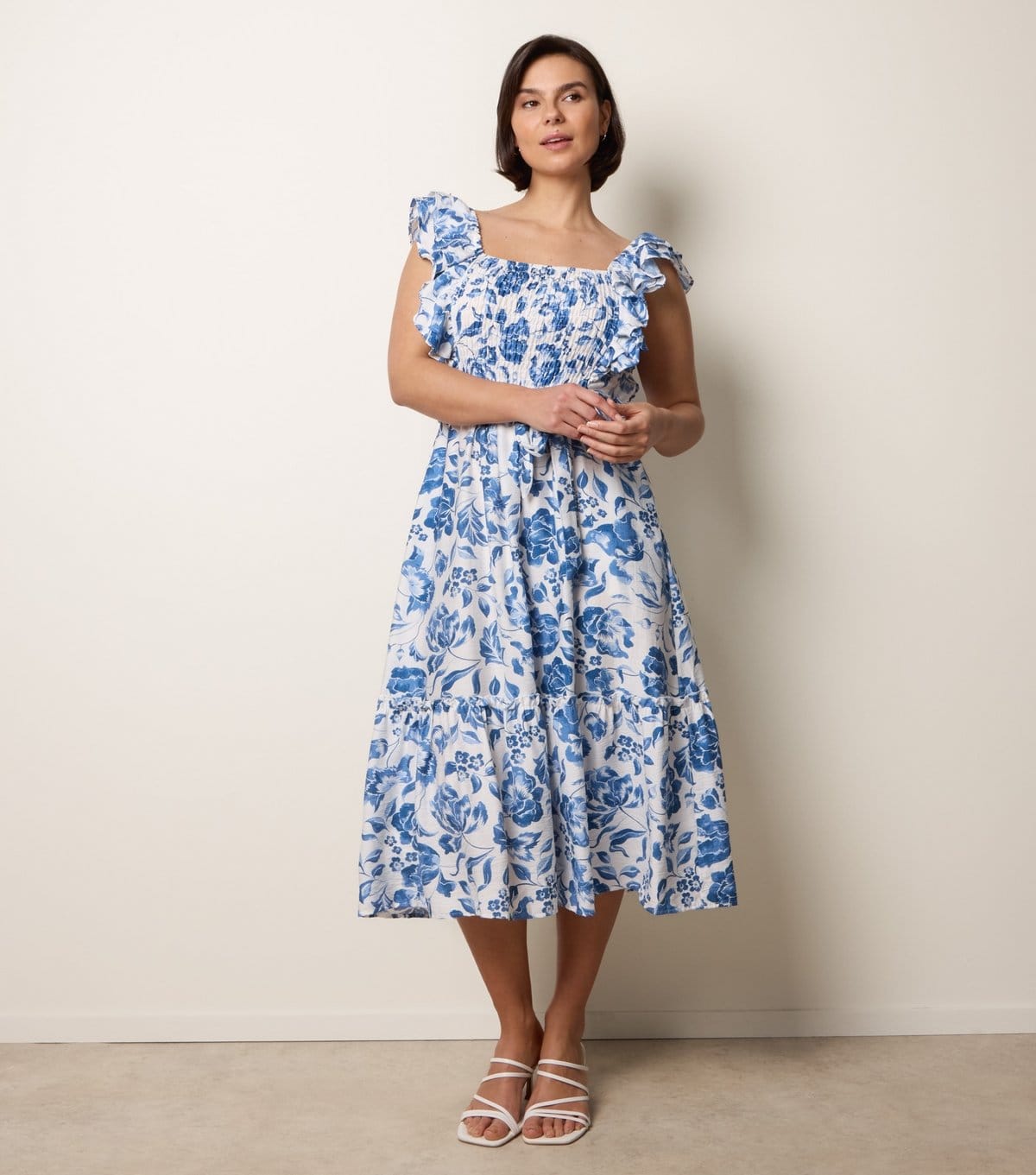 Blue Vanilla Women's Blue Floral Print Dress Blue Vanilla New Look - 4