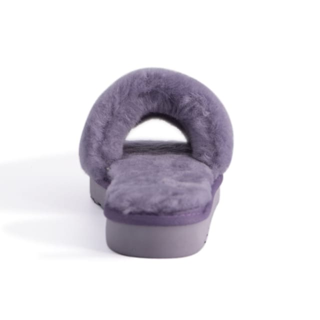 Aus Wooli Australia Aus Wooli Australia Women's Sheepskin Fluff Slide Slippers in Lilac - 3