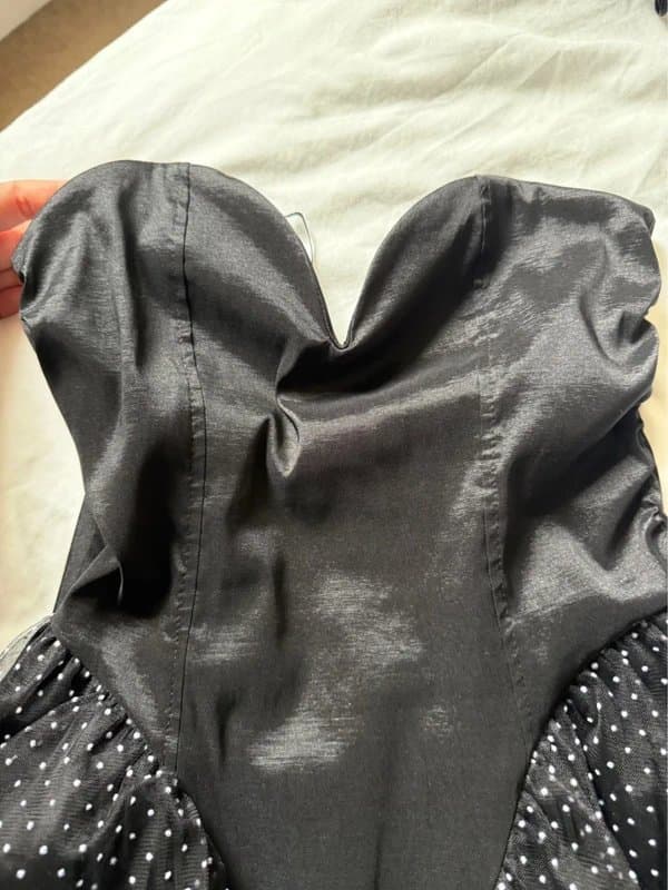 Bershka Black Strapless Party Dress