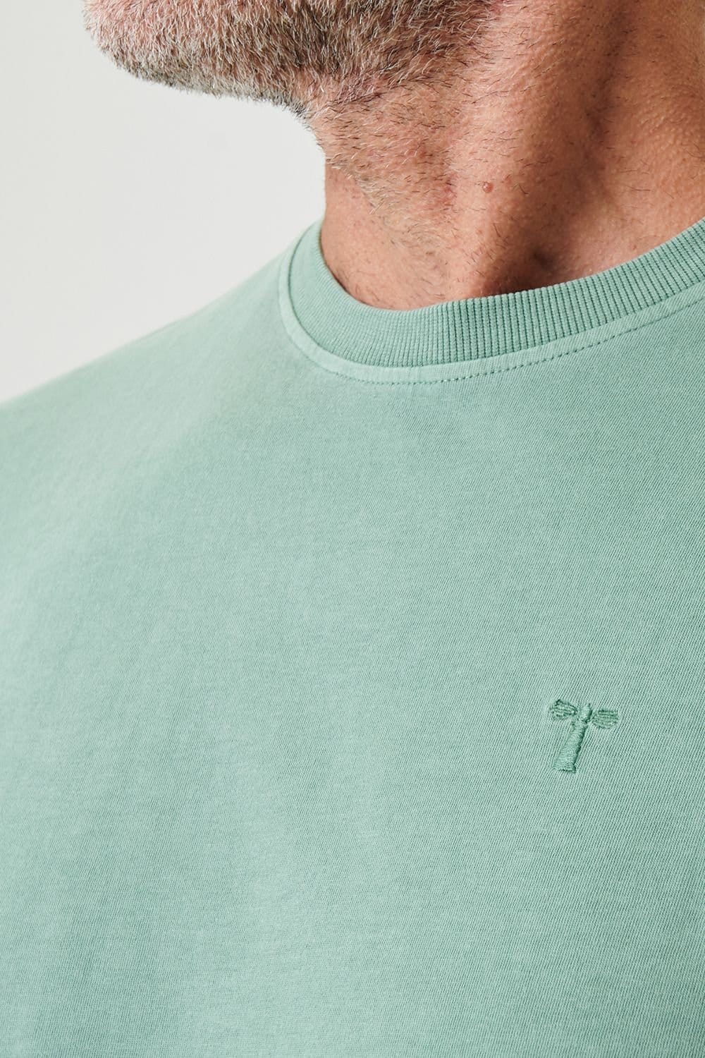 Saltwell Saltwell Men's Garment Dye Cotton Jersey Crew Neck T-Shirt in Green - 4